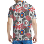 Bullseye Target Pattern Print Men's Polo Shirt