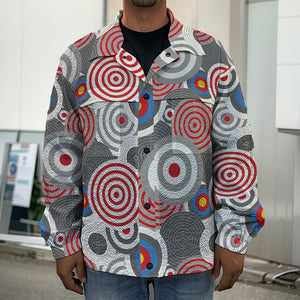 Bullseye Target Pattern Print Men's Shirt Jacket