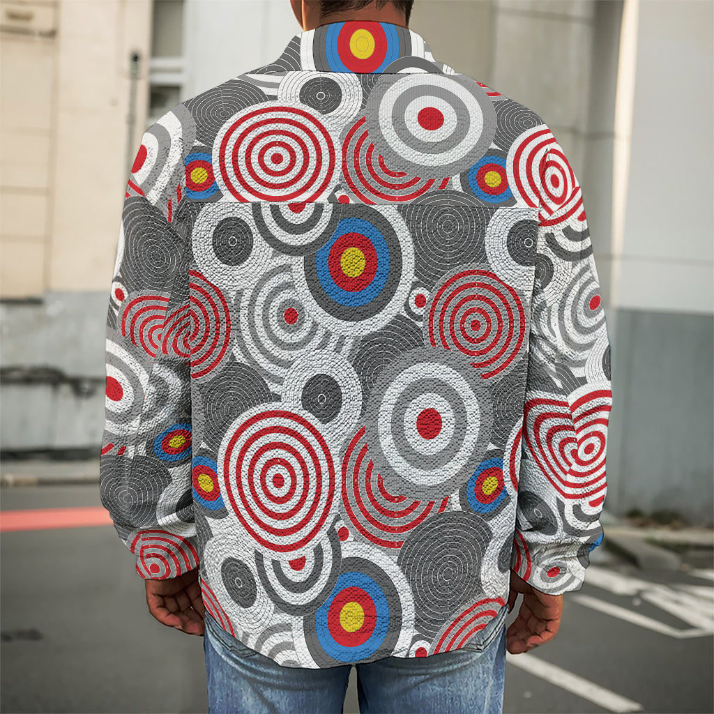 Bullseye Target Pattern Print Men's Shirt Jacket