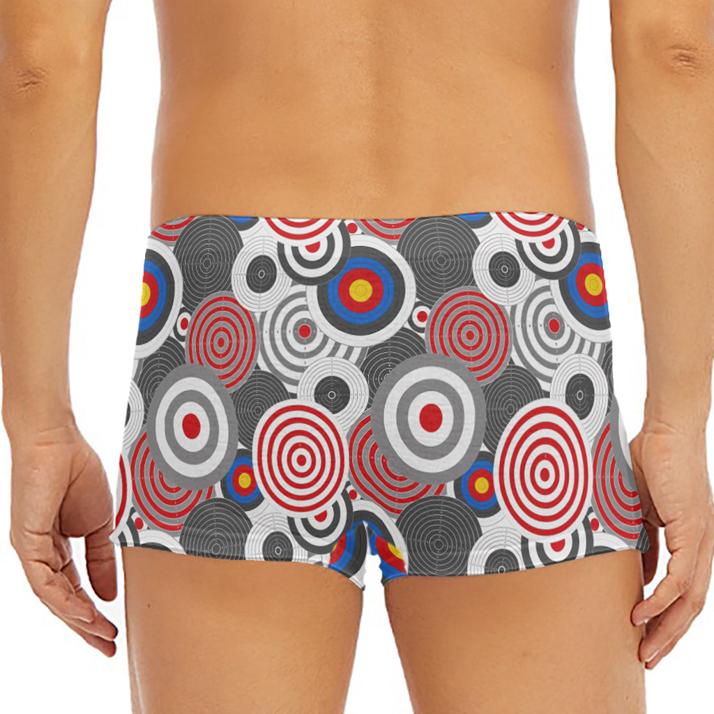 Bullseye Target Pattern Print Men's Short Boxer Briefs