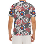 Bullseye Target Pattern Print Men's Short Sleeve Rash Guard