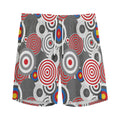 Bullseye Target Pattern Print Men's Athletic Shorts