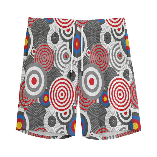Bullseye Target Pattern Print Men's Sports Shorts