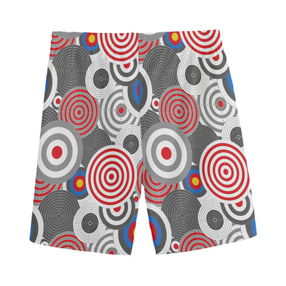 Bullseye Target Pattern Print Men's Sports Shorts