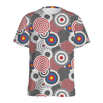 Bullseye Target Pattern Print Men's Sports T-Shirt