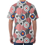 Bullseye Target Pattern Print Men's Velvet T-Shirt