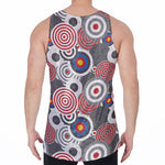 Bullseye Target Pattern Print Men's Velvet Tank Top