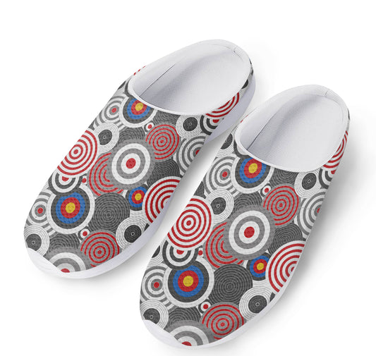 Bullseye Target Pattern Print Mesh Casual Shoes