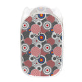 Bullseye Target Pattern Print Mesh Laundry Hamper