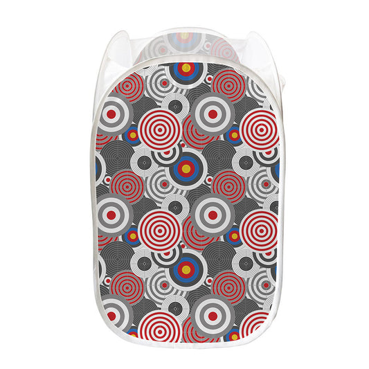 Bullseye Target Pattern Print Mesh Laundry Hamper