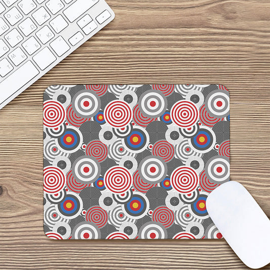 Bullseye Target Pattern Print Mouse Pad