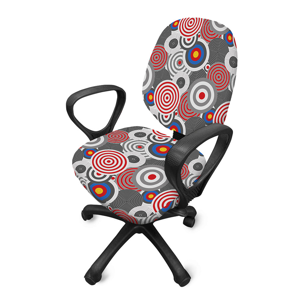 Bullseye Target Pattern Print Office Chair Cover
