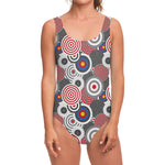 Bullseye Target Pattern Print One Piece Swimsuit