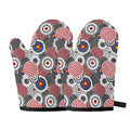 Bullseye Target Pattern Print Oven Mitts