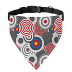 Bullseye Target Pattern Print Over The Collar Dog Bandana