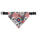 Bullseye Target Pattern Print Over The Collar Dog Bandana