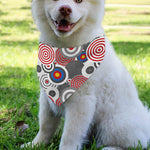 Bullseye Target Pattern Print Over The Collar Dog Bandana