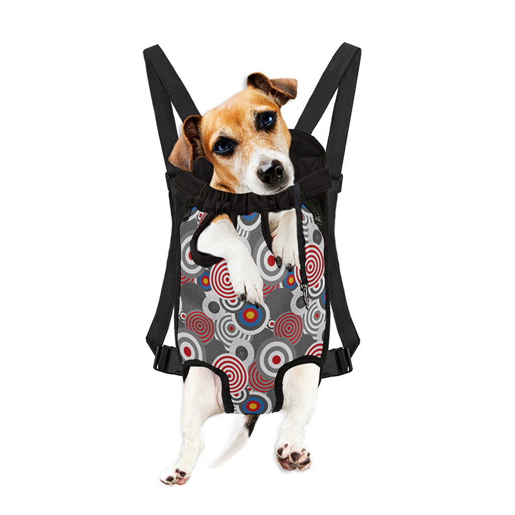 Bullseye Target Pattern Print Pet Carrier Backpack