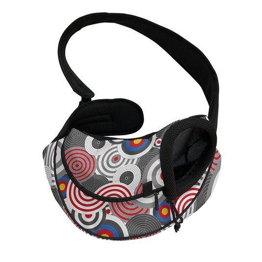 Bullseye Target Pattern Print Pet Sling Carrier