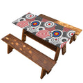 Bullseye Target Pattern Print Picnic Table Cover