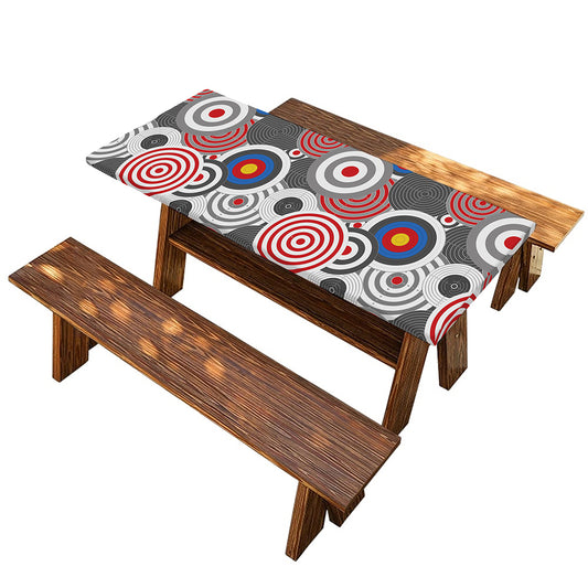 Bullseye Target Pattern Print Picnic Table Cover