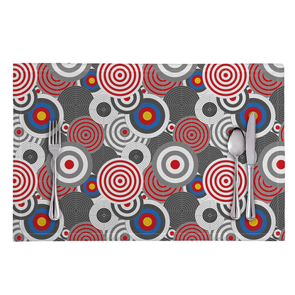 Bullseye Target Pattern Print Placemat