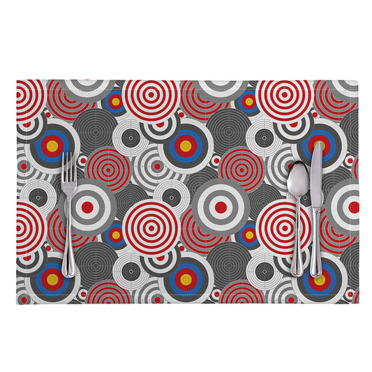 Bullseye Target Pattern Print Placemat