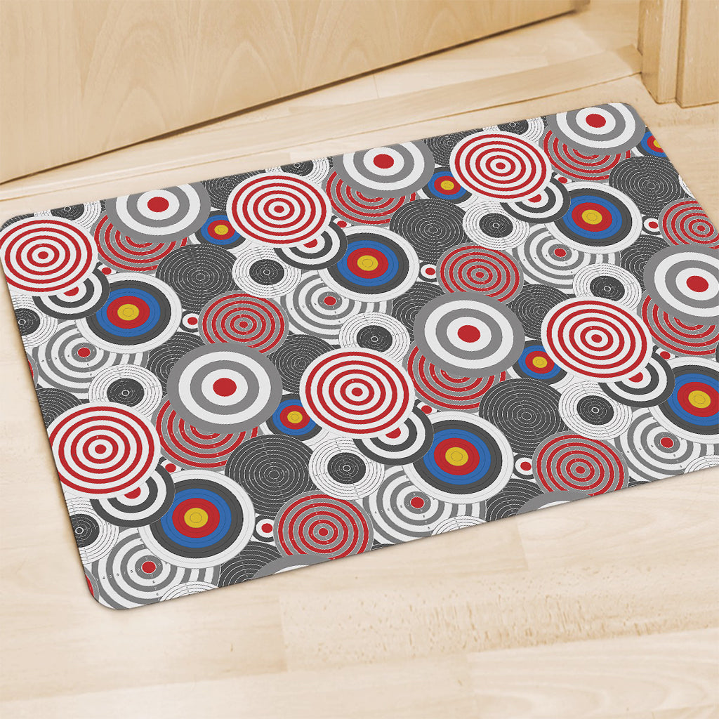 Bullseye Target Pattern Print Polyester Doormat