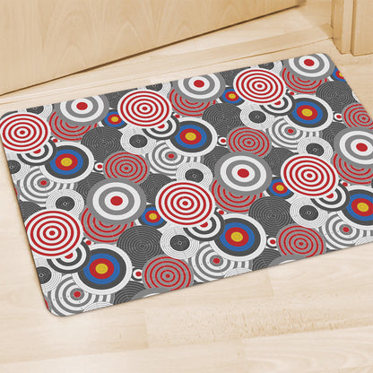 Bullseye Target Pattern Print Polyester Doormat