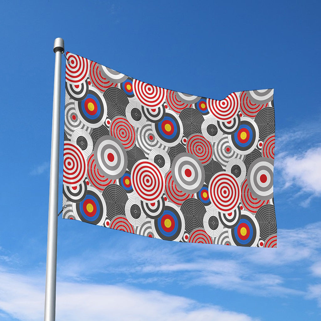 Bullseye Target Pattern Print Polyester Flag