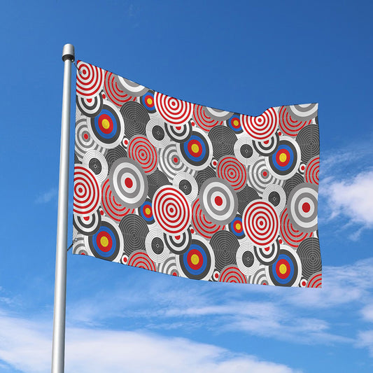 Bullseye Target Pattern Print Polyester Flag