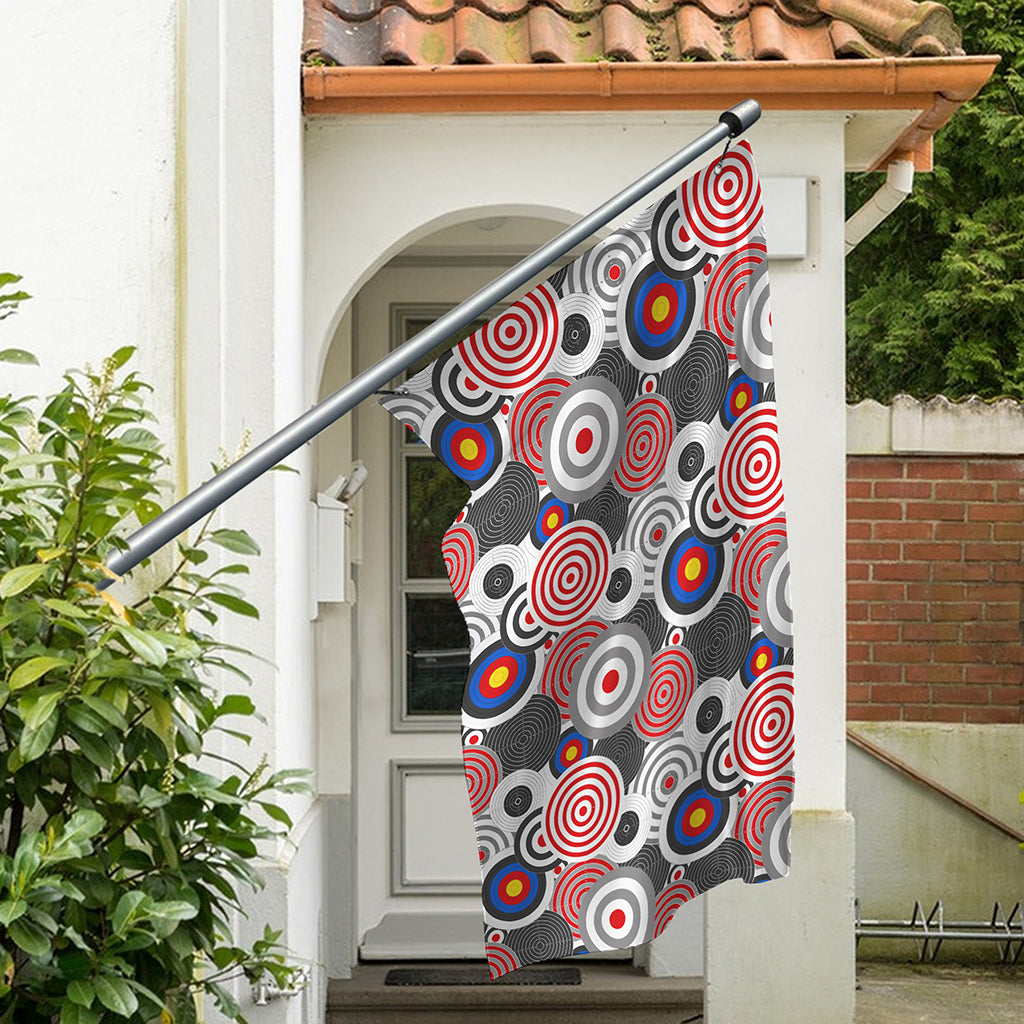 Bullseye Target Pattern Print Polyester Flag