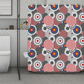 Bullseye Target Pattern Print Polyester Shower Curtain