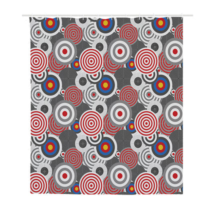 Bullseye Target Pattern Print Polyester Shower Curtain