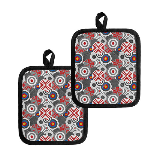 Bullseye Target Pattern Print Pot Holders