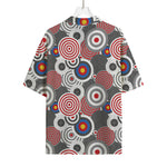 Bullseye Target Pattern Print Rayon Hawaiian Shirt