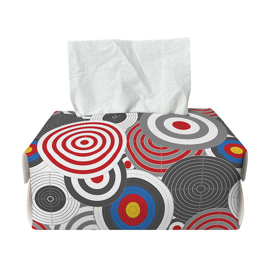 Bullseye Target Pattern Print Rectangle Tissue Box Cover