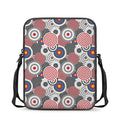 Bullseye Target Pattern Print Rectangular Crossbody Bag