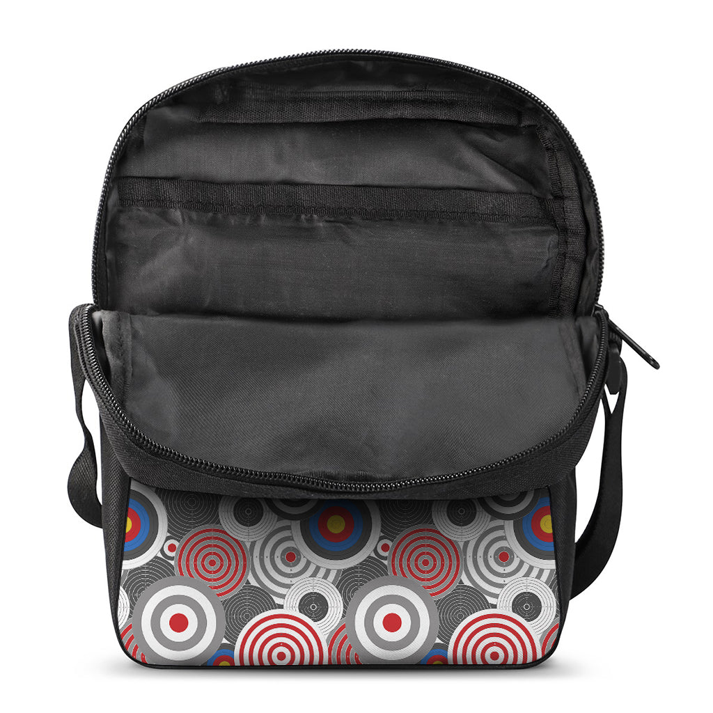 Bullseye Target Pattern Print Rectangular Crossbody Bag