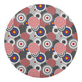 Bullseye Target Pattern Print Round Blanket