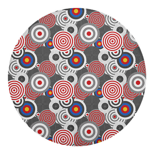 Bullseye Target Pattern Print Round Blanket