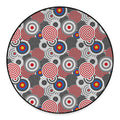 Bullseye Target Pattern Print Round Floor Mat