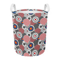 Bullseye Target Pattern Print Round Laundry Basket