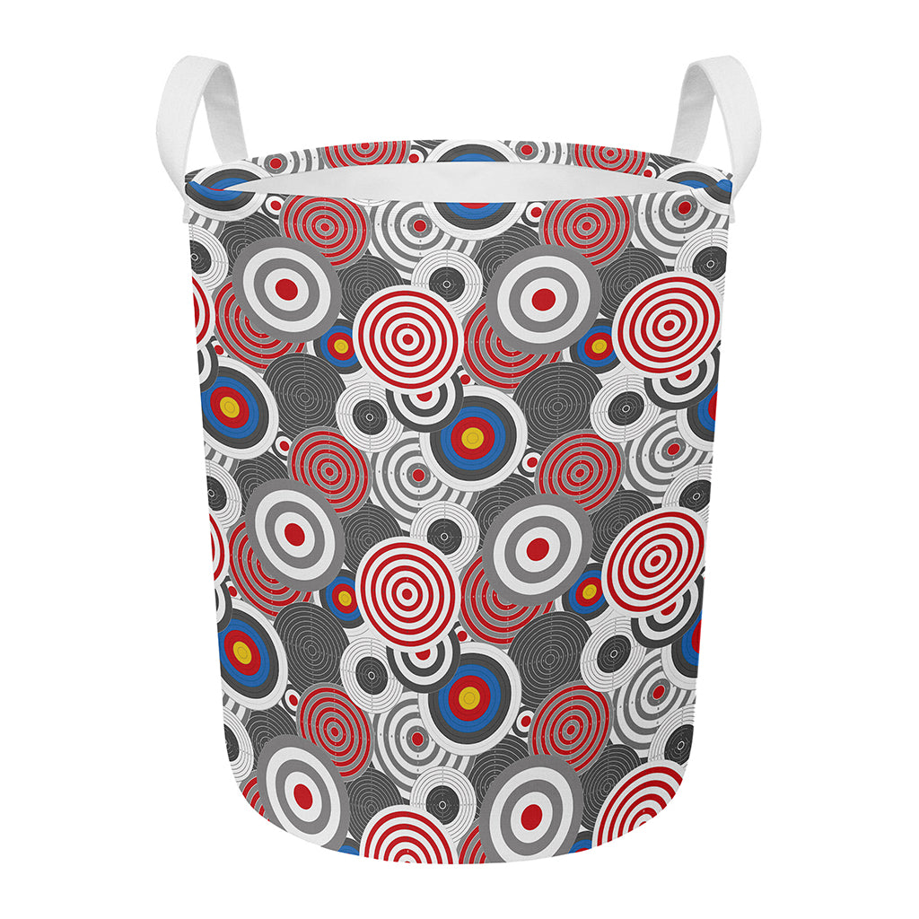 Bullseye Target Pattern Print Round Laundry Basket