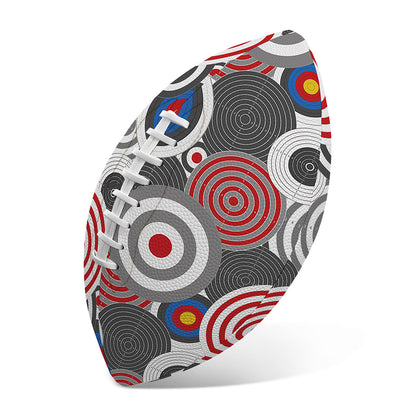 Bullseye Target Pattern Print Rugby Ball