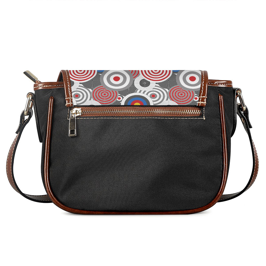 Bullseye Target Pattern Print Saddle Bag