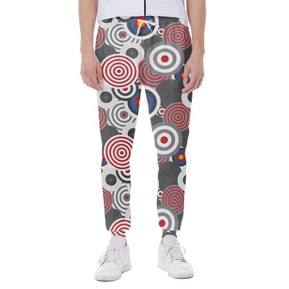 Bullseye Target Pattern Print Scuba Joggers