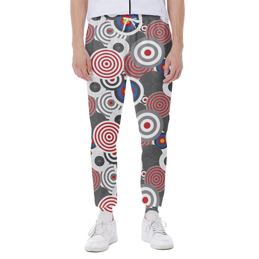 Bullseye Target Pattern Print Scuba Joggers