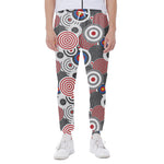 Bullseye Target Pattern Print Scuba Joggers