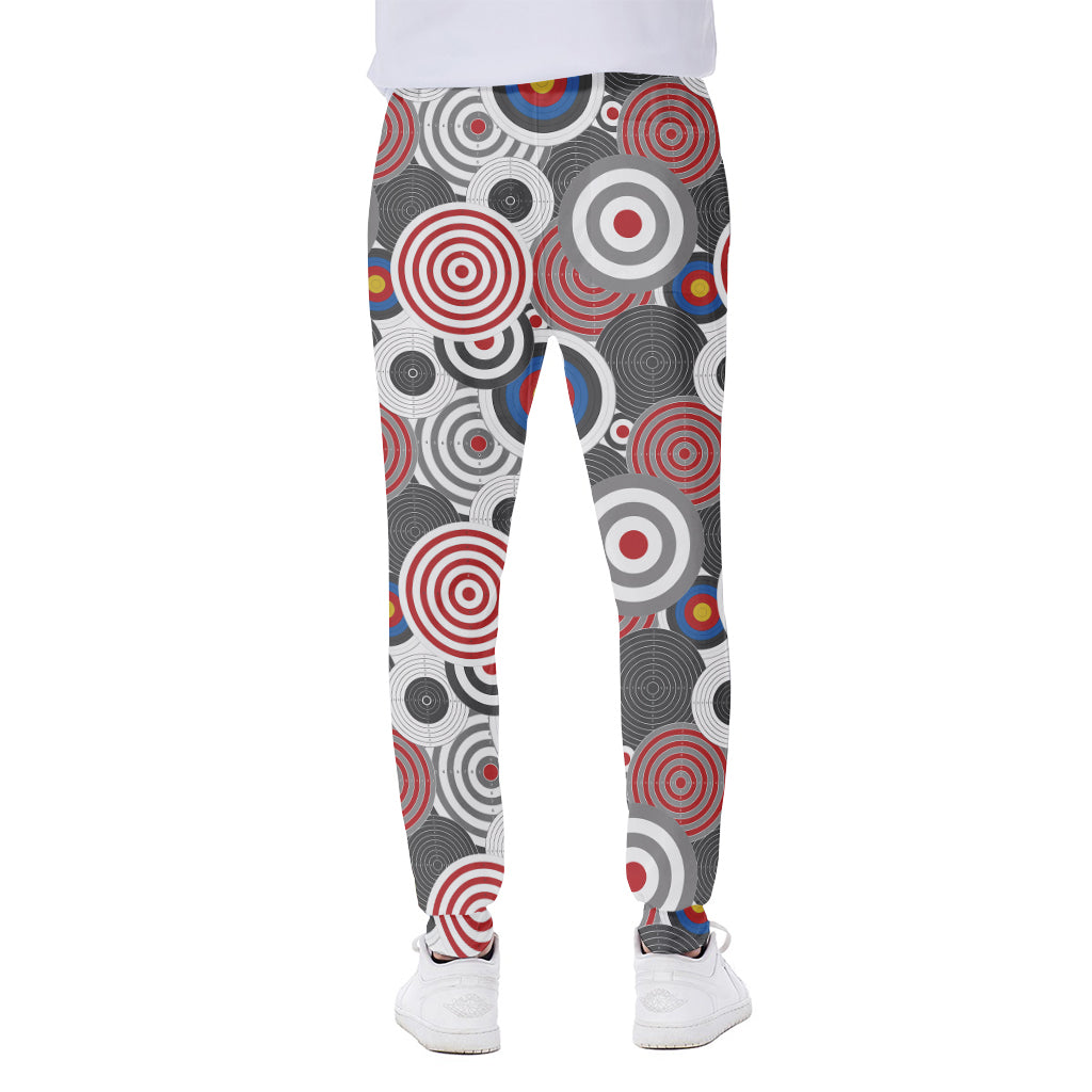 Bullseye Target Pattern Print Scuba Joggers